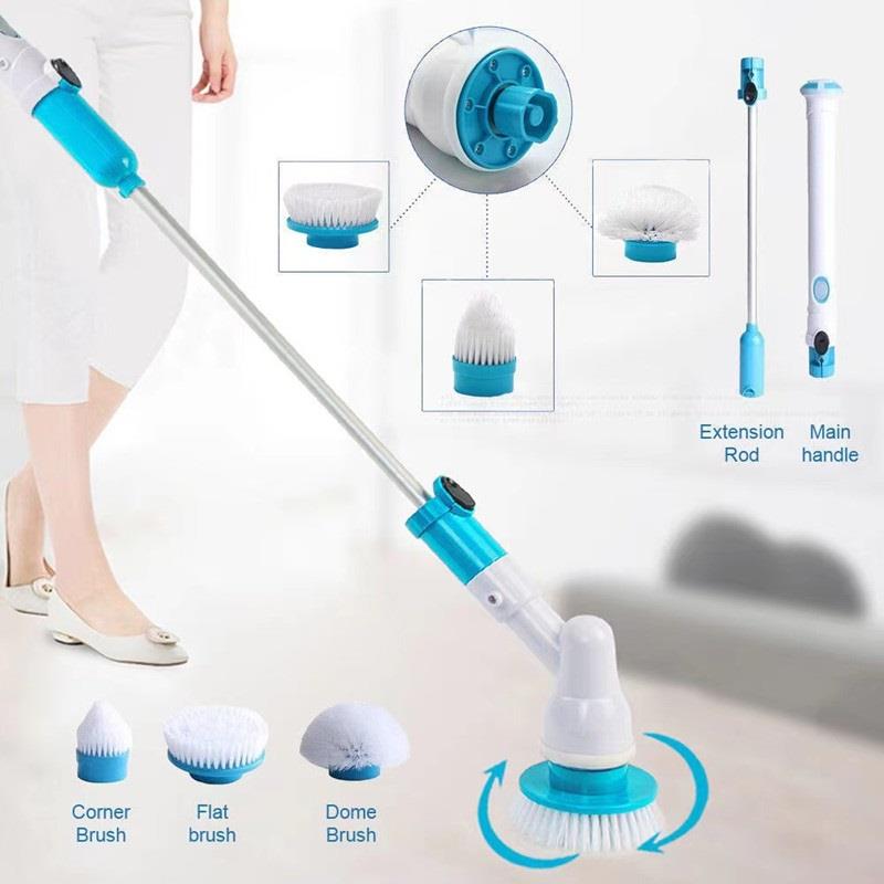 Electric Cleaning Turbo Scrub Brush Adjustable Waterproof Cleaner Wireless Charging Cleaner Bathroom Kitchen Cleaning Tools Set