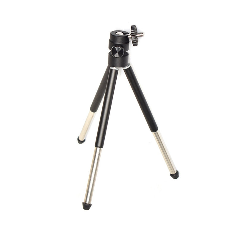 Three-section Stretched Aluminum Alloy Projector Miniature Camera Tripod Mobile Phone Clip Live Video Desktop Stand PTZ Support